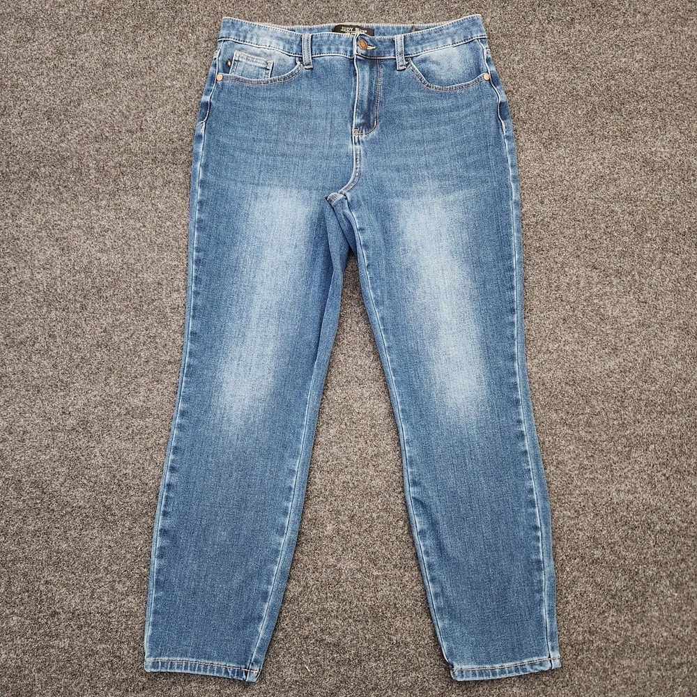Judy Blue Womens 9|29 Boyfriend Fit Blue Jeans Stretch Medium Wash JB88207